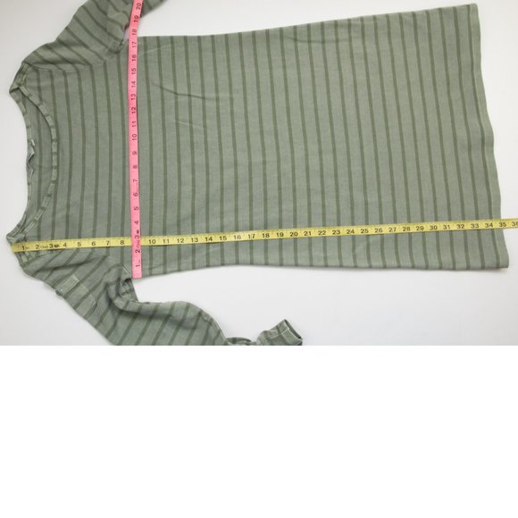 Vineyard Vines Stripe Knit Dress Long Sleeve 100% Cotton Midi Green Size XS - Picture 5 of 5
